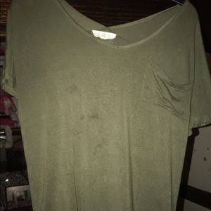 olive green v neck shirt